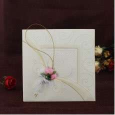 Ivory Invitation Half Fold Card Wedding Invitation Card Customized 